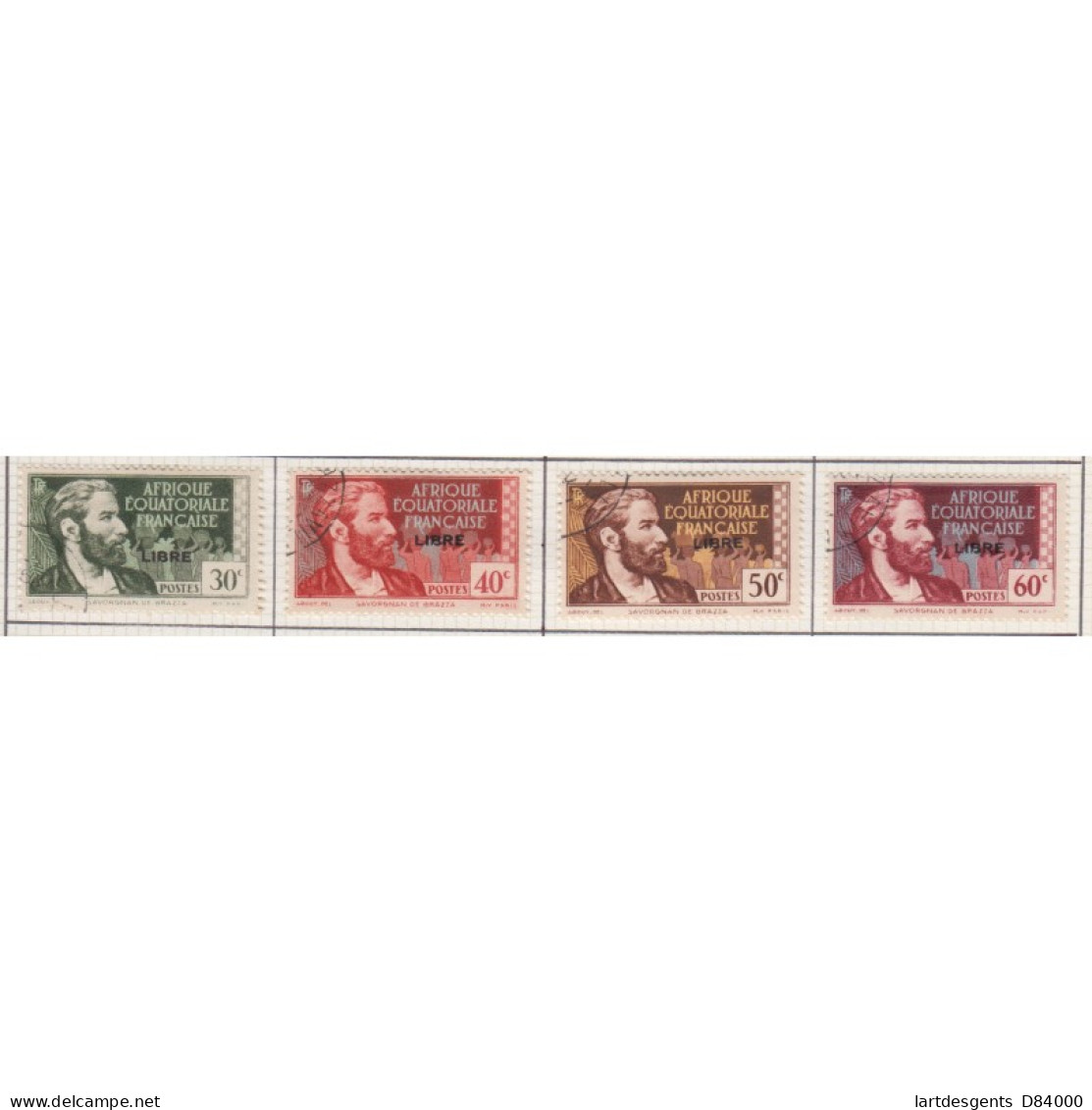 Très Beau Lot De 16 Timbres Colonies AEF Année 1940 Avec Variétés Non Référencées Oblitérés Lartdesgents - Covers & Documents