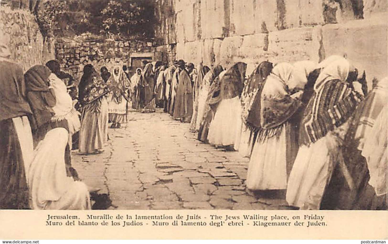 Israel - JERUSALEM - The Jew Wailing Place On Friday - Publ. Unknown - Israël