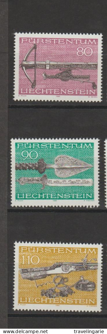 Liechtenstein 1980 Hunting Weapons ** MNH - Nuovi