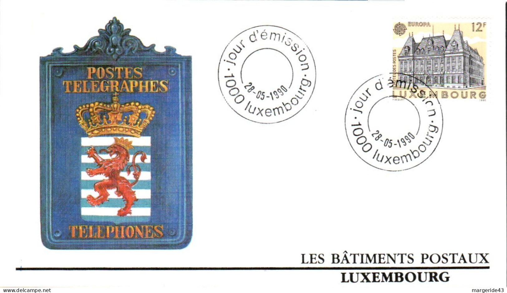 LUXEMBOURG FDC 1990 EUROPA - FDC