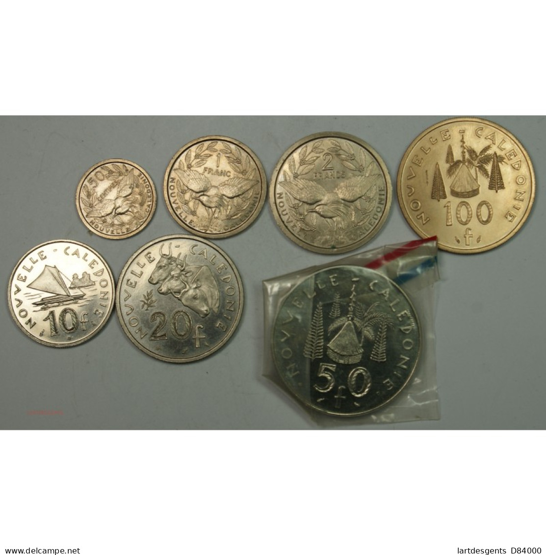 Nouvelles Calédonies - ESSAI 50C, 1F, 2F 1949-10 F, 20F, 50F 1967 100 F 1976 FDC. Lartdesgents.fr - Probedrucke