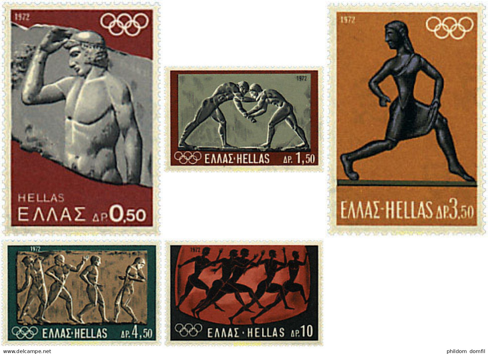 66005 MNH GRECIA 1972 20 JUEGOS OLIMPICOS VERANO MUNICH 1972 - Unused Stamps