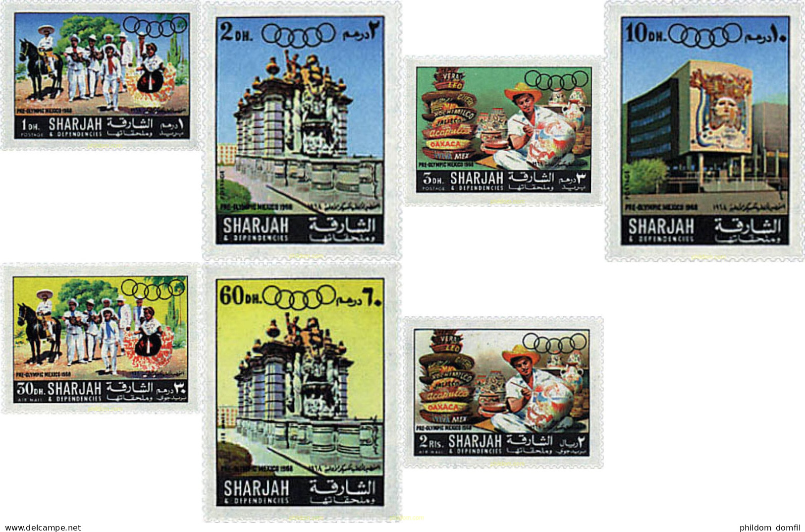 54024 MNH SHARJAH 1967 19 JUEGOS OLIMPICOS VERANO MEXICO 1968 - Sharjah