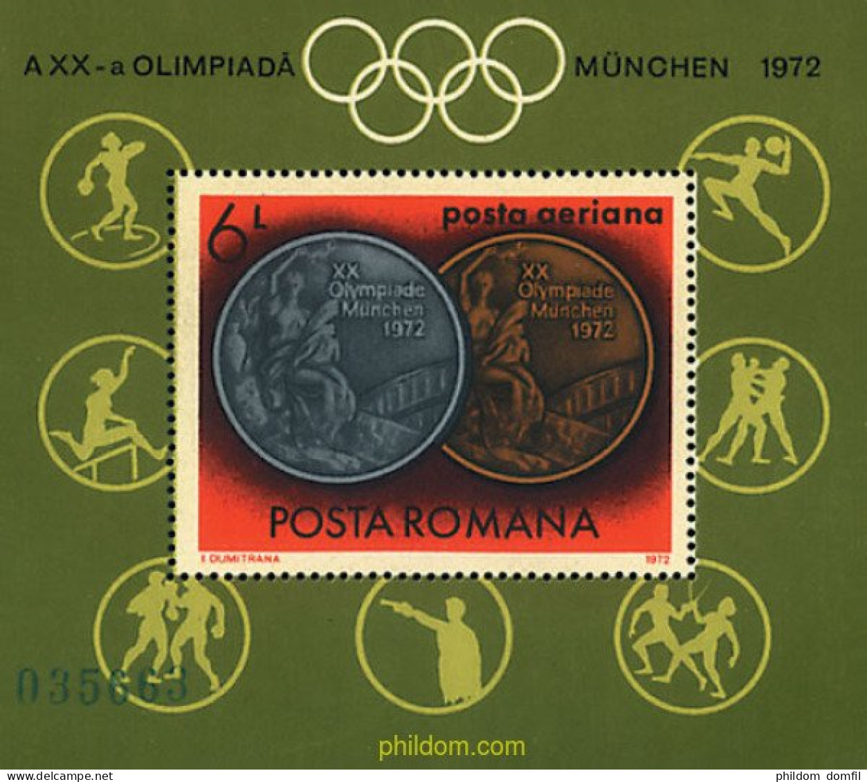 234430 MNH RUMANIA 1972 20 JUEGOS OLIMPICOS VERANO MUNICH 1972 - Altri & Non Classificati