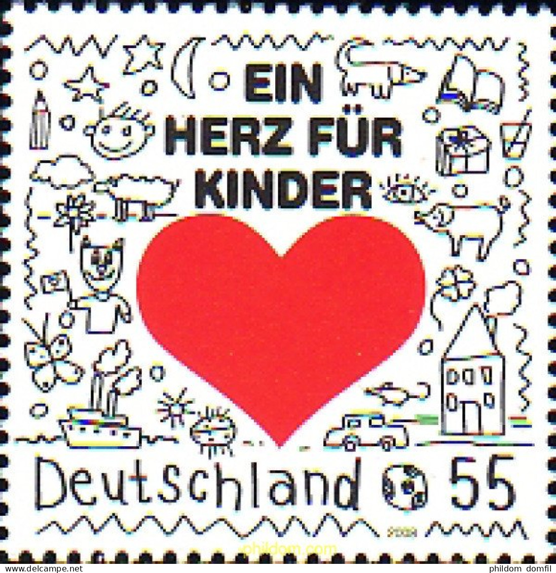 223420 MNH ALEMANIA FEDERAL 2008 UN CORAZON PARA LOS NIÑOS - Ongebruikt