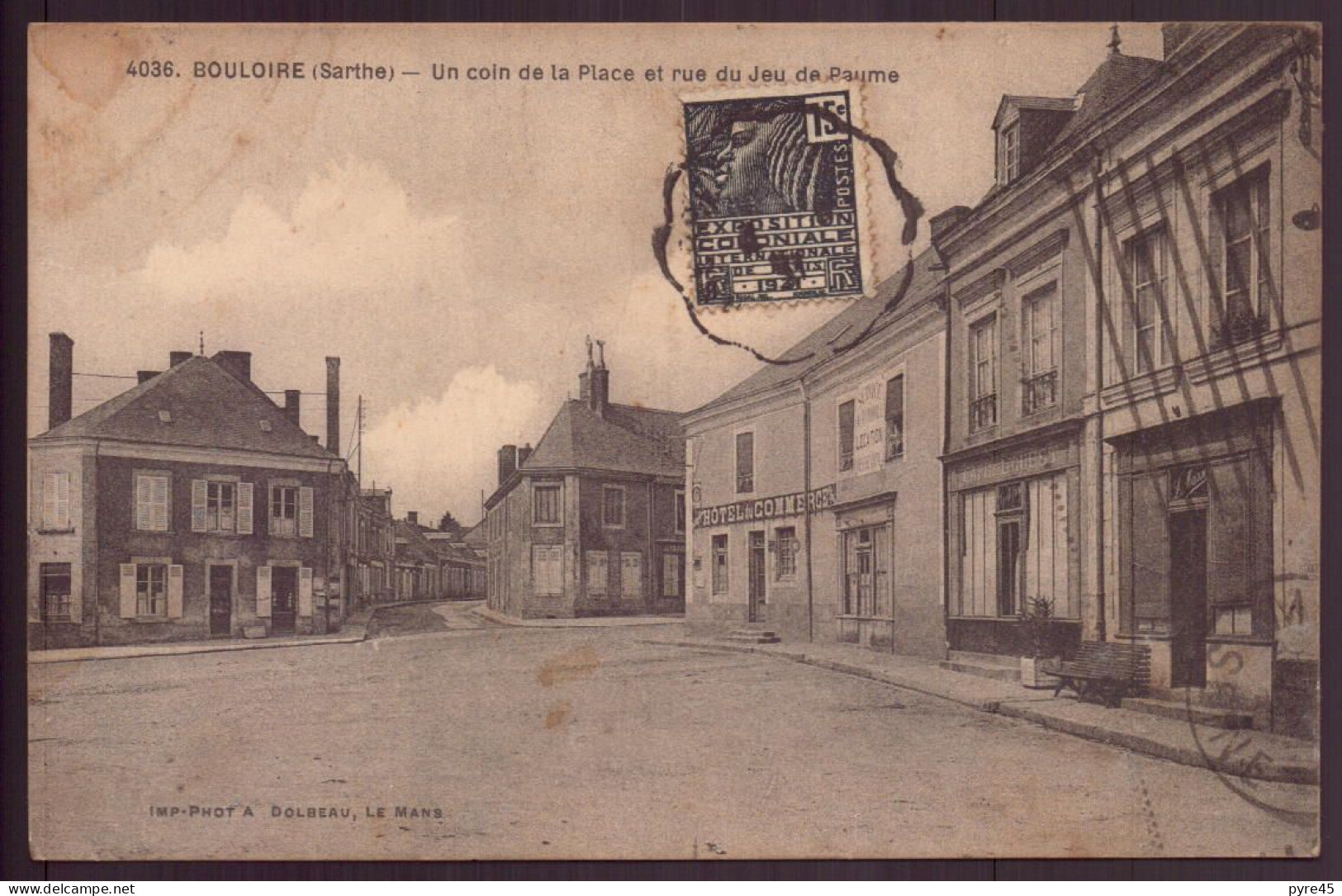 BOULOIRE UN COIN DE LA PLACE ET RUE DU JEU DE PAUME 72 - Bouloire