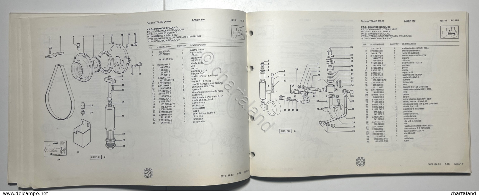 Catalogo Parti Di Ricambio Originali SAME Trattori - Laser 110 - Ed. 1989 - Otros & Sin Clasificación