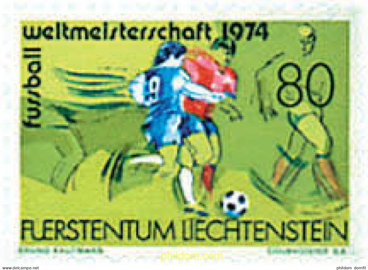 77601 MNH LIECHTENSTEIN 1974 COPA DEL MUNDO DE FUTBOL. ALEMANIA-74 - Nuovi