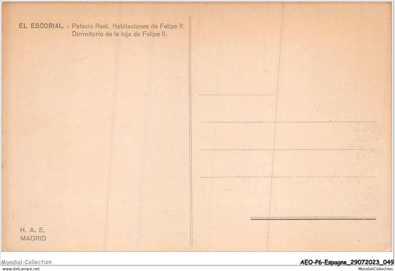 AEOP6-ESPAGNE-0440 - EL ESCORIAL - PALACIO REAL - HABITACIONES DE FELIPE II - DORMITORIO DE LA HIJA DE FELIPE II  - Autres & Non Classés