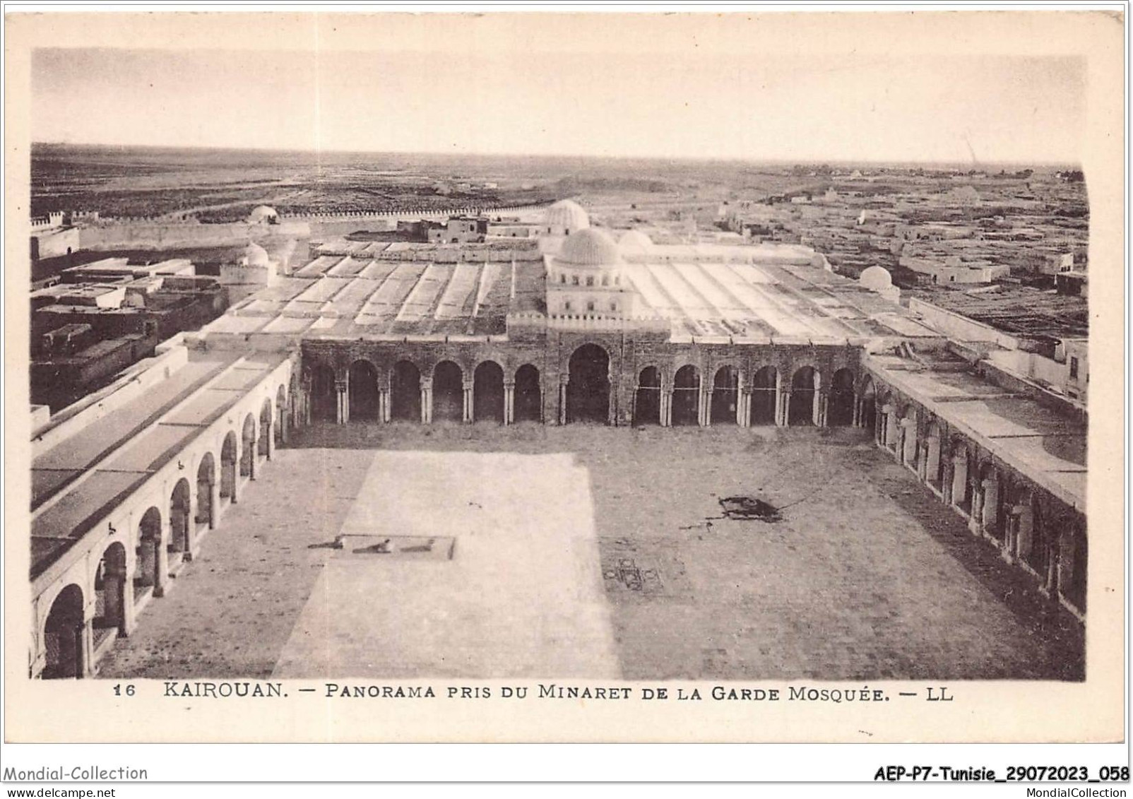 AEPP7-TUNISIE-0595 - KAIROUAN - PANORAMA PRIS DU MINARET DE LA GRANDE MOSQUEE - Tunesien