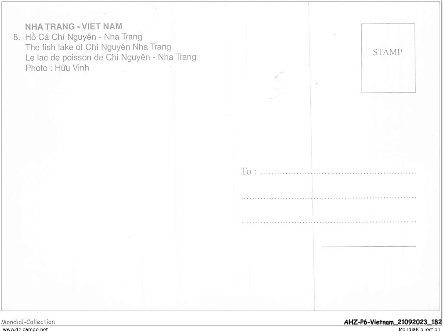 AHZP6-VIETNAM-0590 - NHA TRANG - VIET NAM - LE LAC DE POISSON DE CHI NGUYEN - NHA TRANG - Vietnam