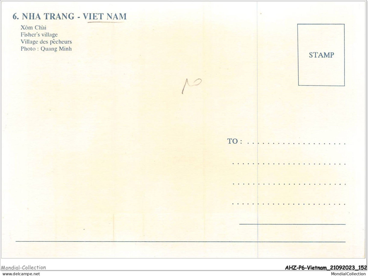 AHZP6-VIETNAM-0575 - NAH TRANG - VIET NAM - VILLAGE DES PECHEURS - Vietnam