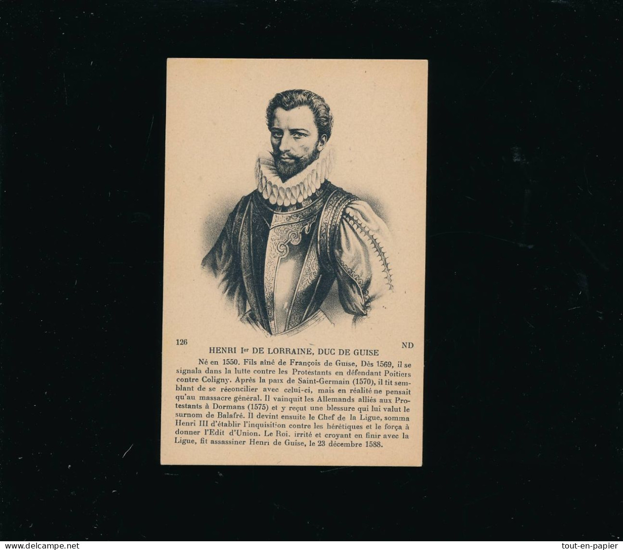 CPA  Histoire - Homme Célèbre - ND Photo - Henri 1 Er De Lorraine Duc De Guise - Histoire