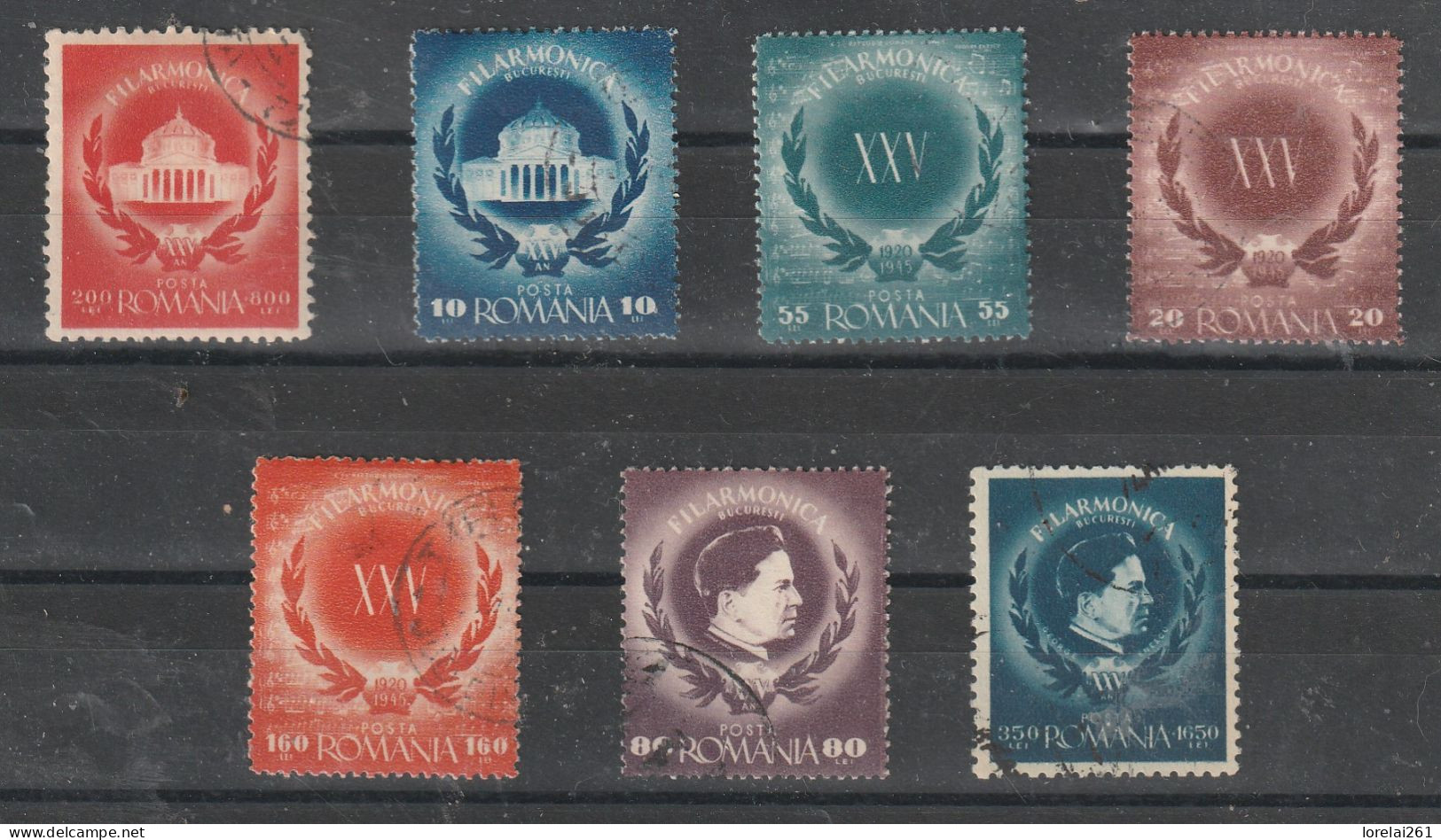 1946 - 25 Ans De La Philharmonie Roumaine Mi No 980/986 - Used Stamps