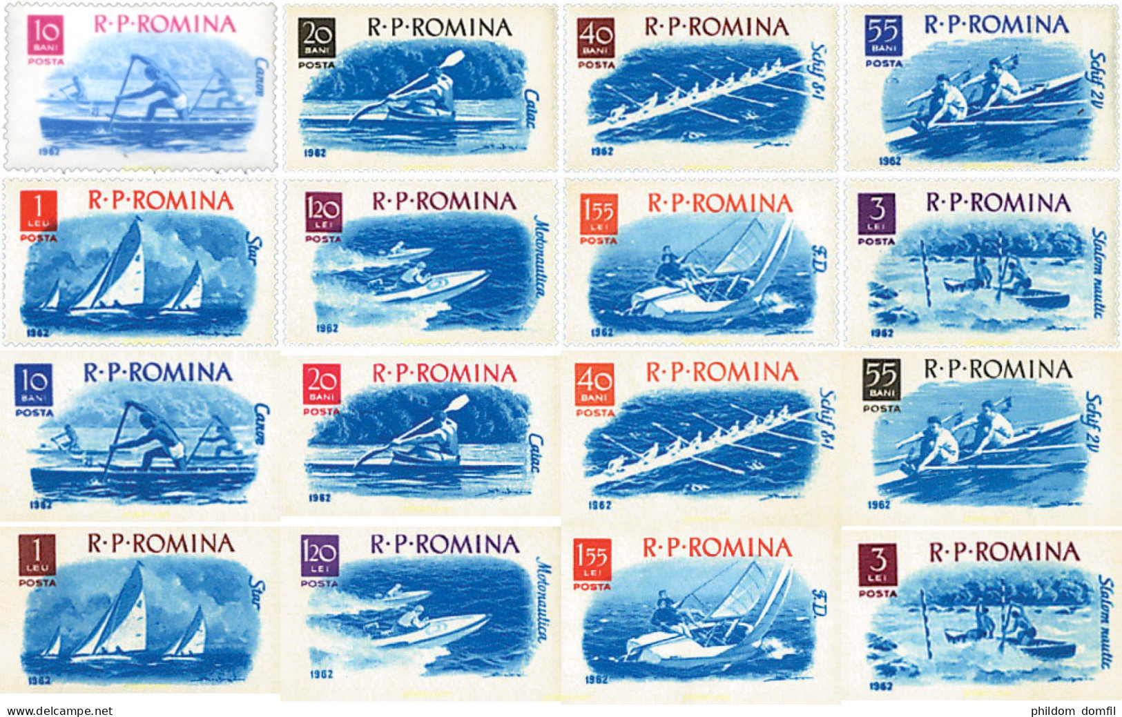 61895 MNH RUMANIA 1962 DEPORTES NAUTICOS - Andere & Zonder Classificatie