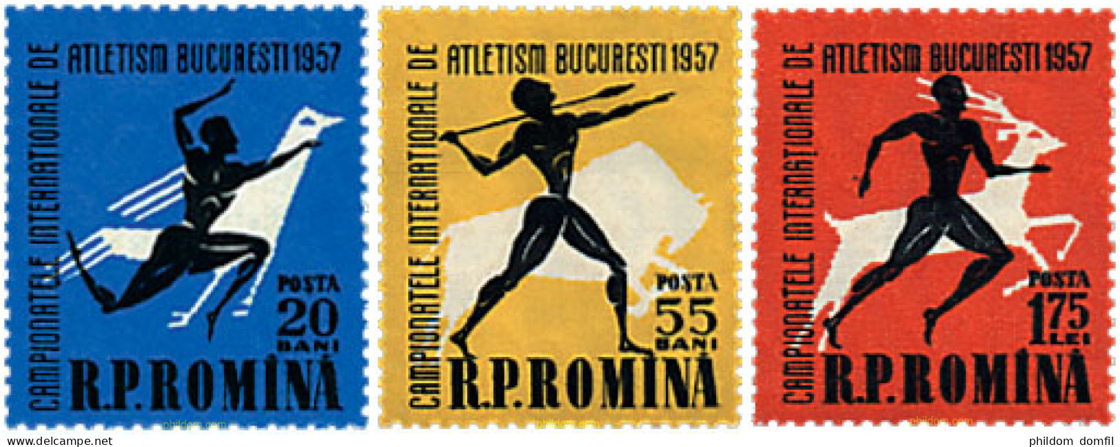 61872 MNH RUMANIA 1957 CAMPEONATOS INTERNACIONALES DE ATLETISMO EN BUCAREST - Autres & Non Classés