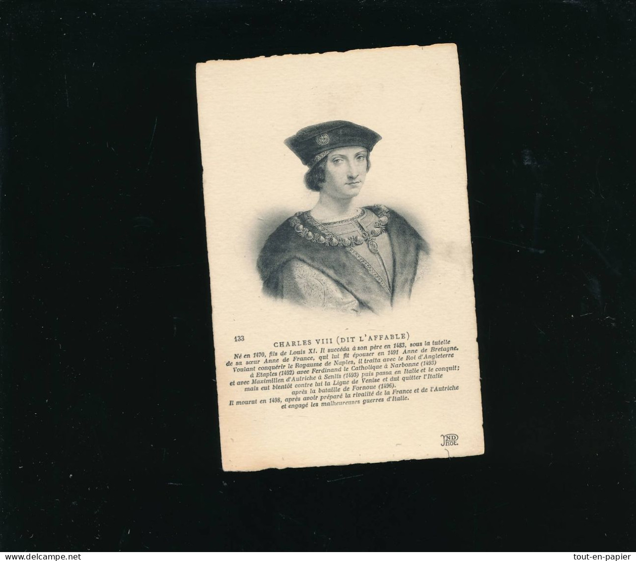 CPA  Histoire - Homme Célèbre - ND Photo - Charles VIII L'Affable - Histoire