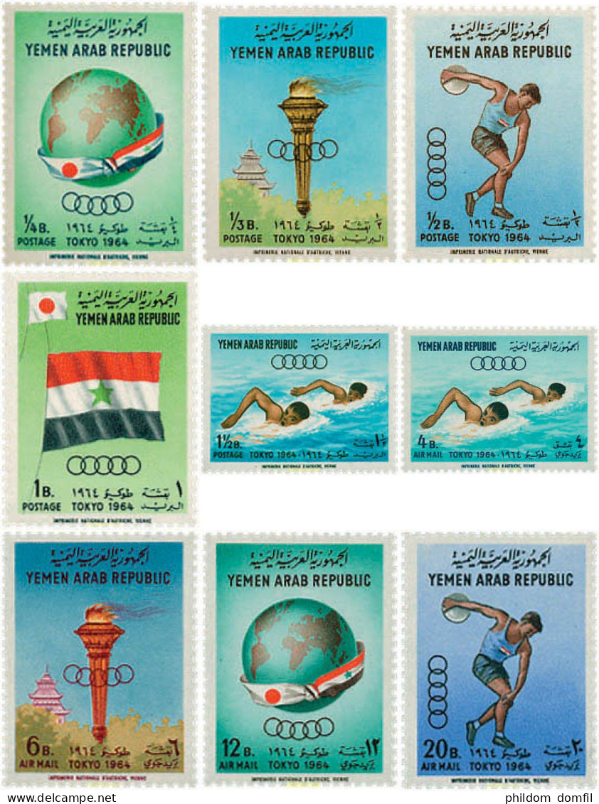 88823 MNH YEMEN. República árabe 1964 18 JUEGOS OLIMPICOS VERANO TOKIO 1964 - Yémen