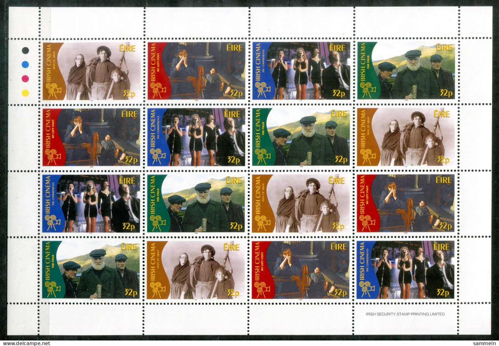 IRLAND 968-971 KB Mnh - Film, Kino, Cinema - IRELAND / IRLANDE - Blokken & Velletjes