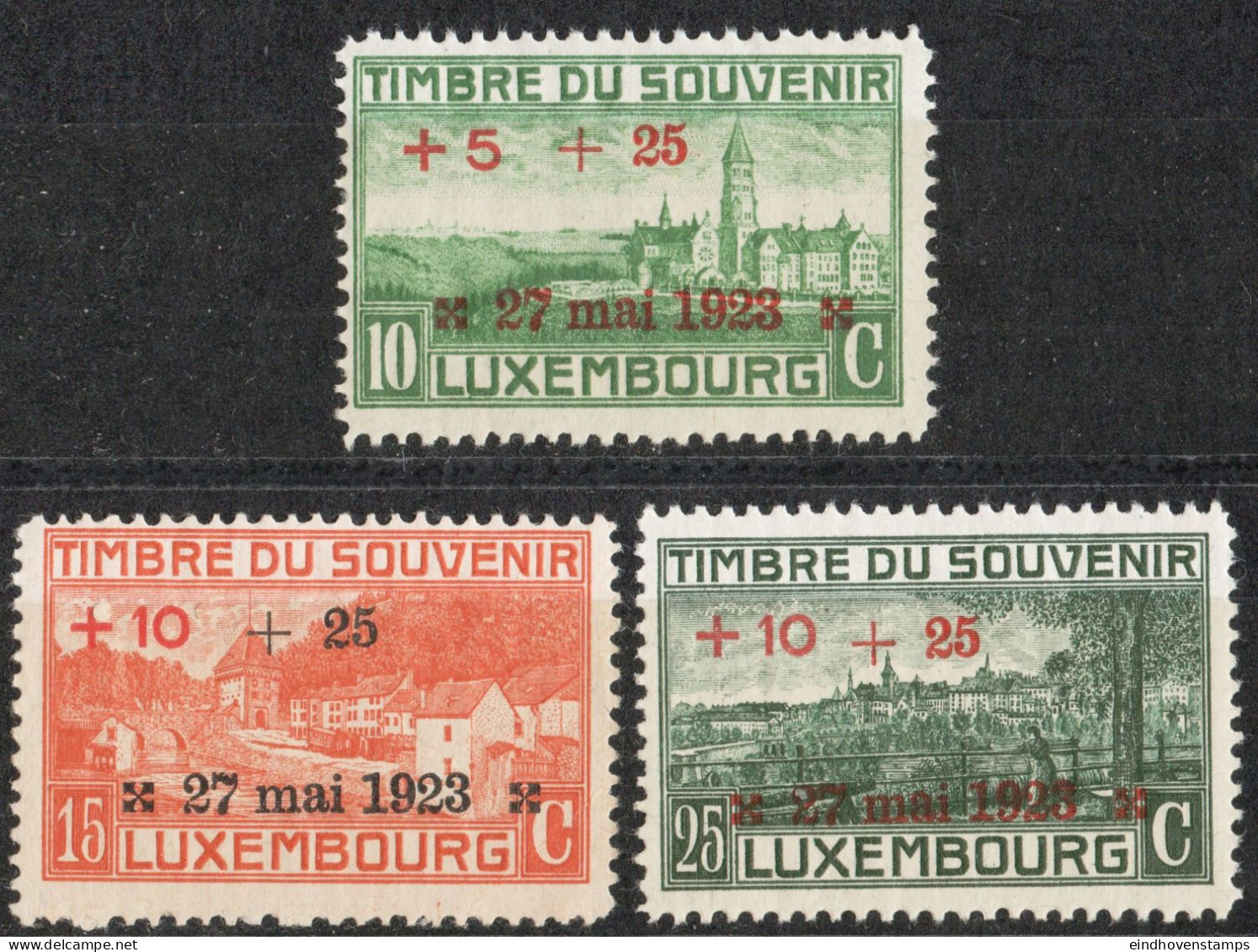 Luxemburg 1923 -Inauguration War Memorial 3 Values MNH - Neufs