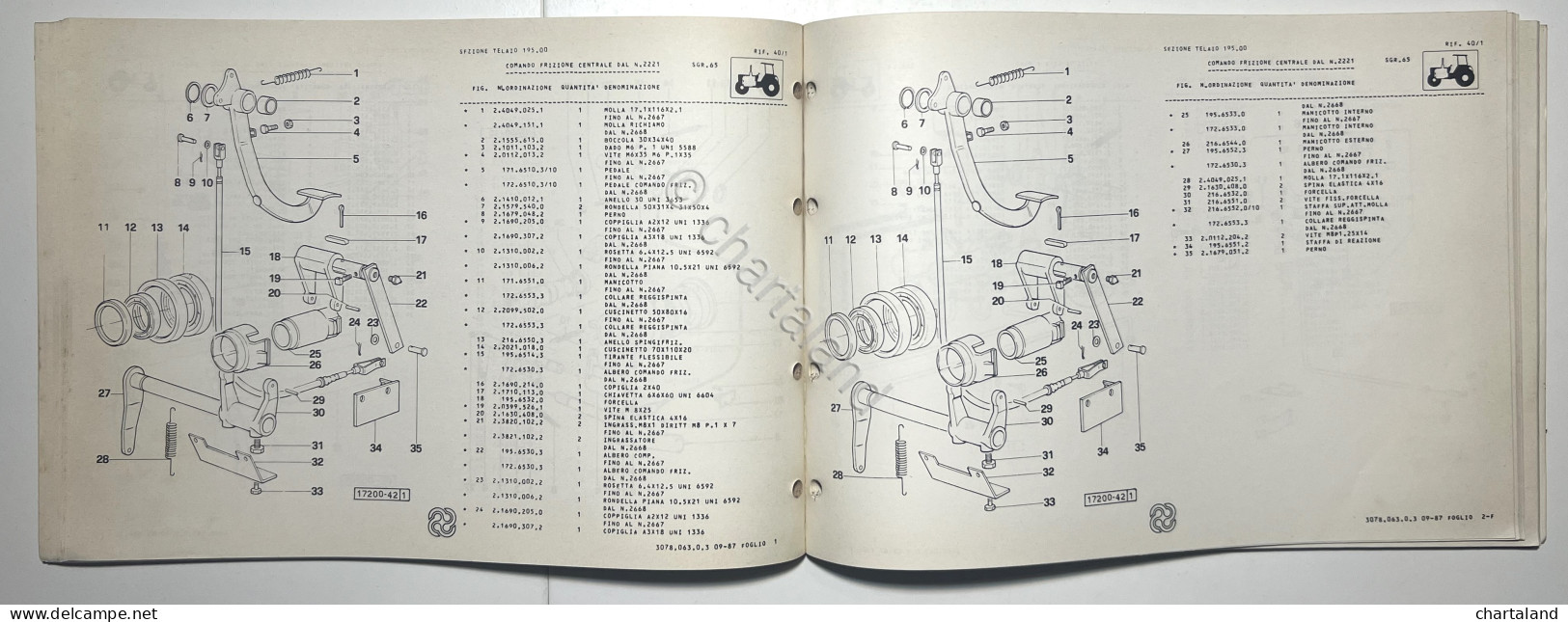 Catalogo Ricambi Originali Lamborghini Trattori - R 955 - Ed. 1987 - Andere & Zonder Classificatie