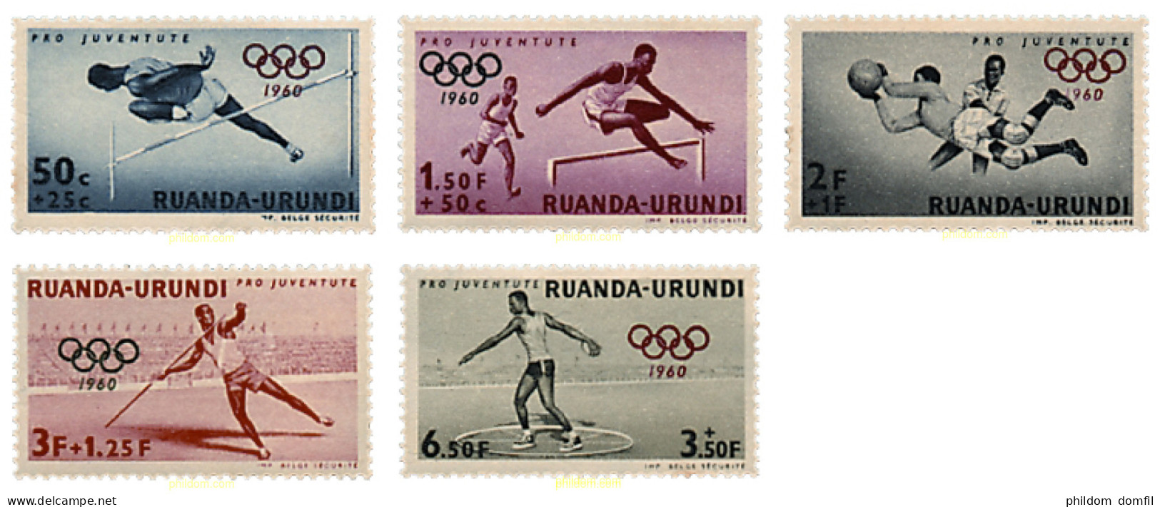 30510 MNH RUANDA URUNDI 1960 17 JUEGOS OLIMPICOS VERANO ROMA 1960 - Ongebruikt