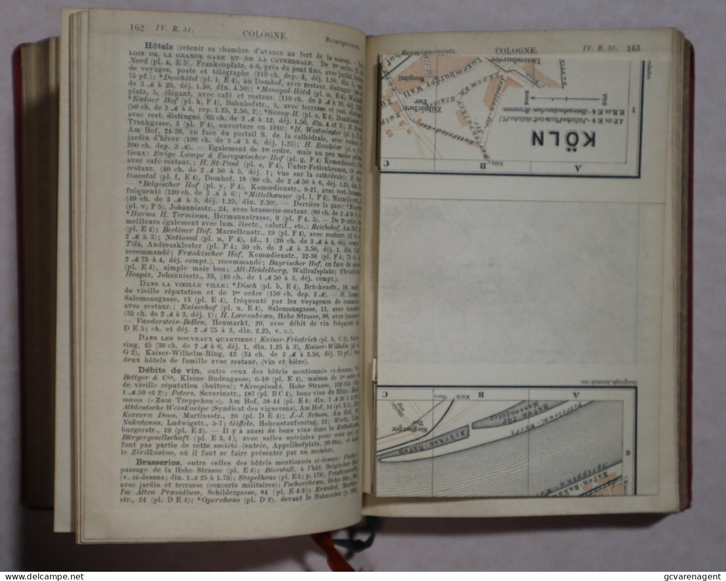 BAEDEKER  BORDS DU RHIN  LEIZIG 1910 / 404 PAGES.  BON ETAT.  VOIR IMAGES