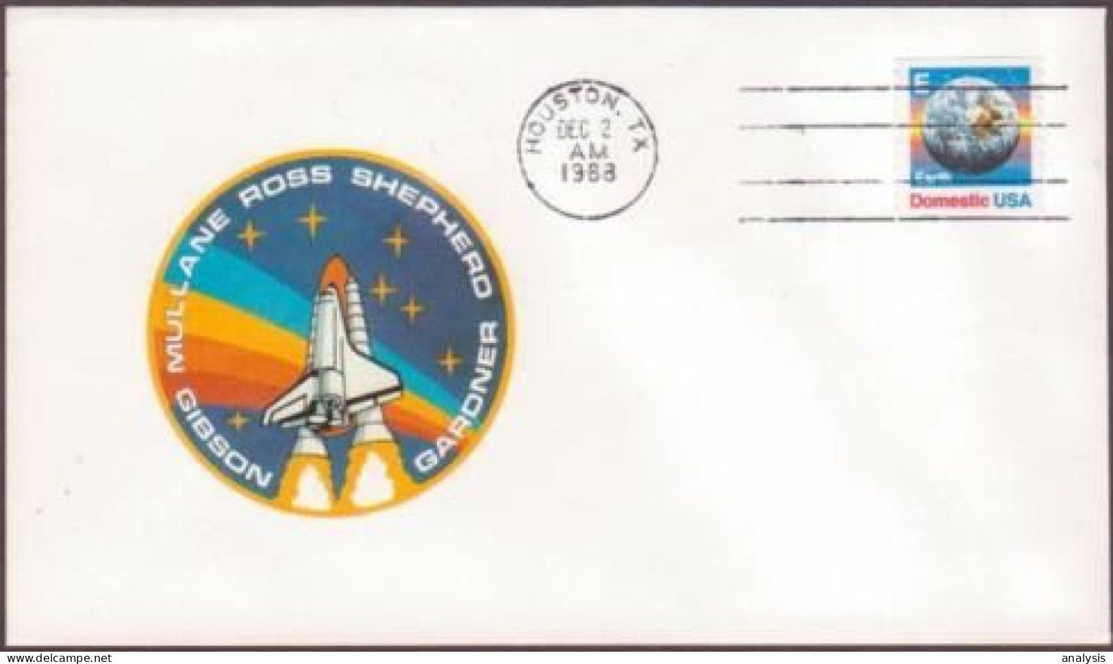 US Space Cover 1988. Atlantis STS-27 Launch Houston - Estados Unidos