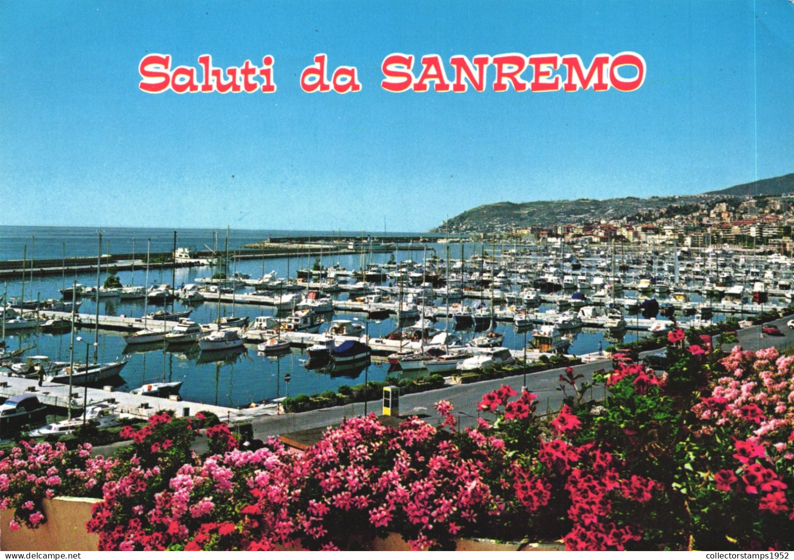 SAN REMO, LIGURIA, PORT, BOATS, ARCHITECTURE, ITALY, POSTCARD - San Remo