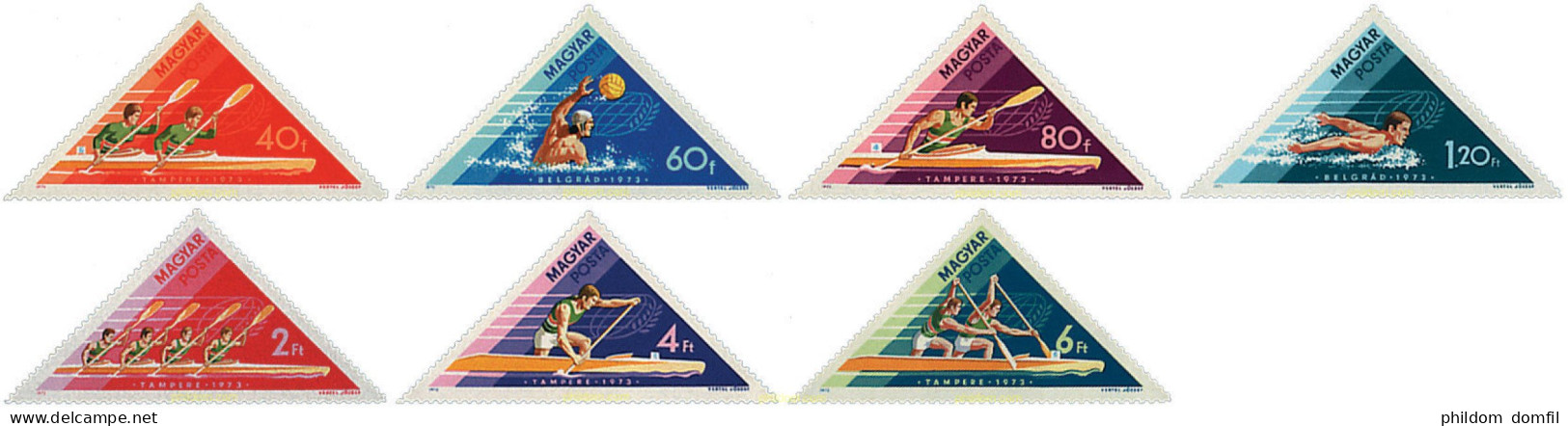 64081 MNH HUNGRIA 1973 CAMPEONATOS DEL MUNDO DE DEPORTES NAUTICOS - Ungebraucht