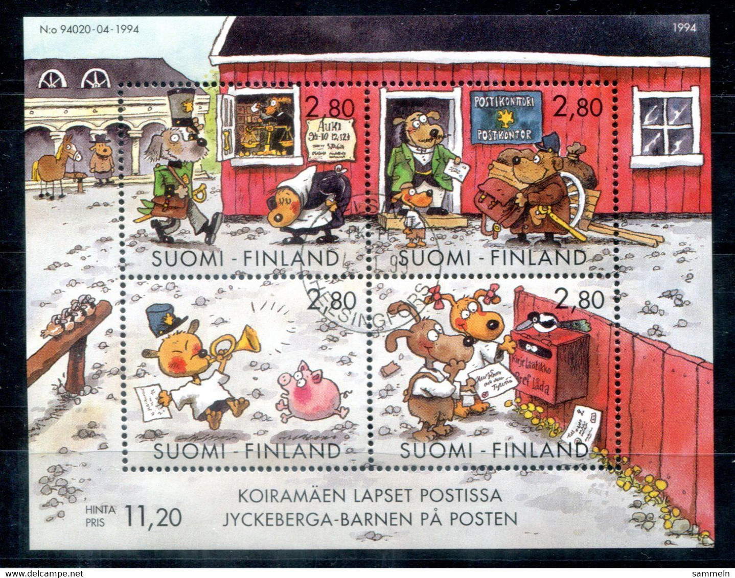 FINNLAND Block 14, Bl.14 Canc. - Comics - FINLAND / FINLANDE - Blocks & Kleinbögen