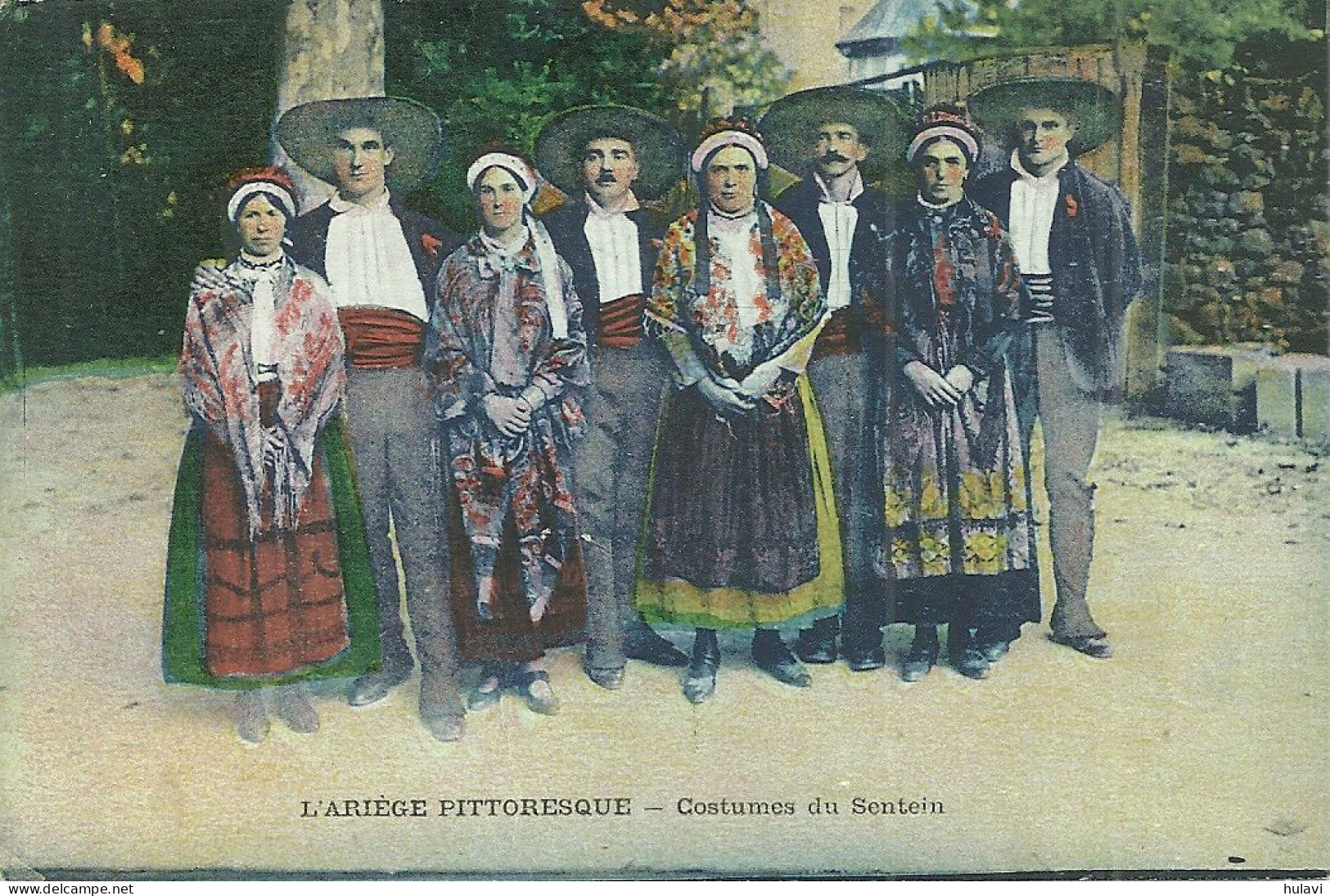 09  L' ARIEGE PITTORESQUE - COSTUMES DU SENTEIN (pliure) (ref A560) - Autres & Non Classés