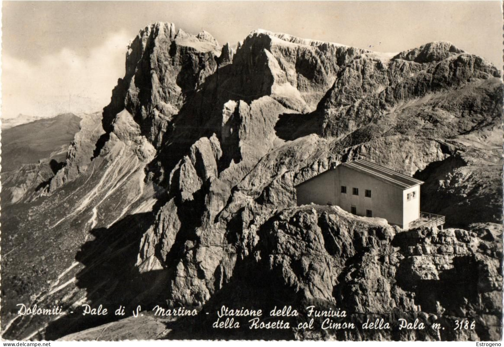 Dolomiti Pale S Martino Stazione Della Funivia Della Rosetta Col Cimon Della Pala M 3186 - Trento