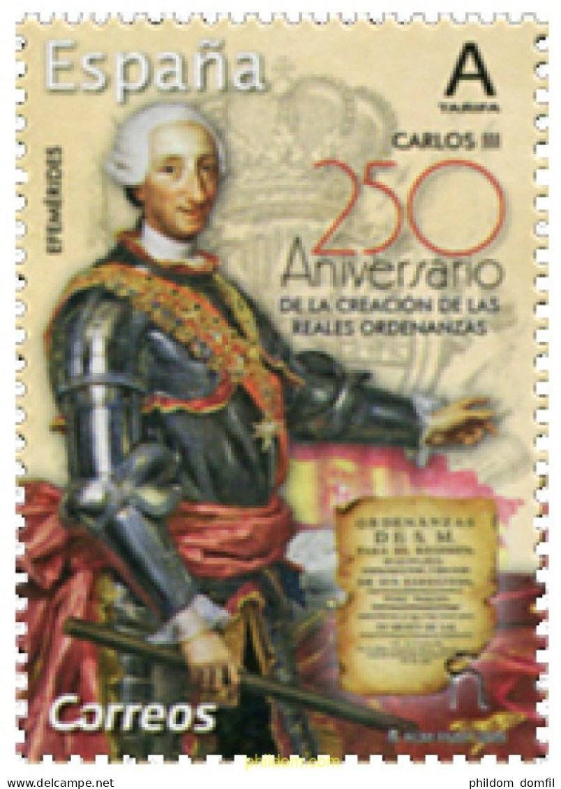 601508 MNH ESPAÑA 2019 250 ANIVERSARIO DE LA CREACION DE LAS REALES ORDENANZAS DE CARLOS III - Neufs