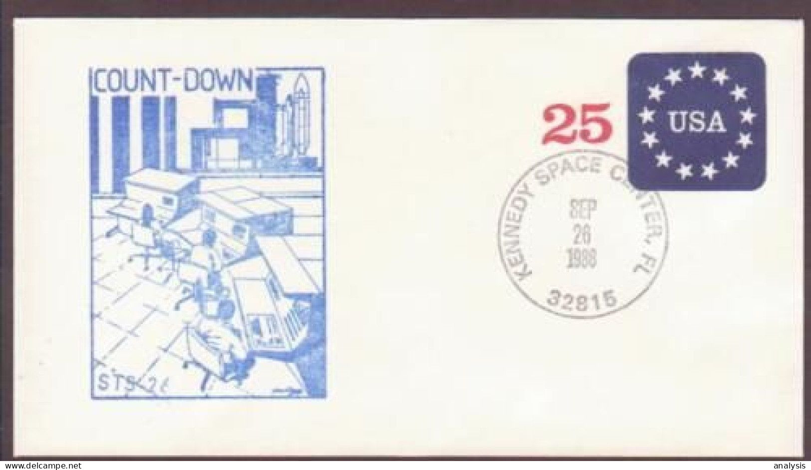 US Space Cover 1988. Discovery STS-26 Countdown To Launch. KSC - USA