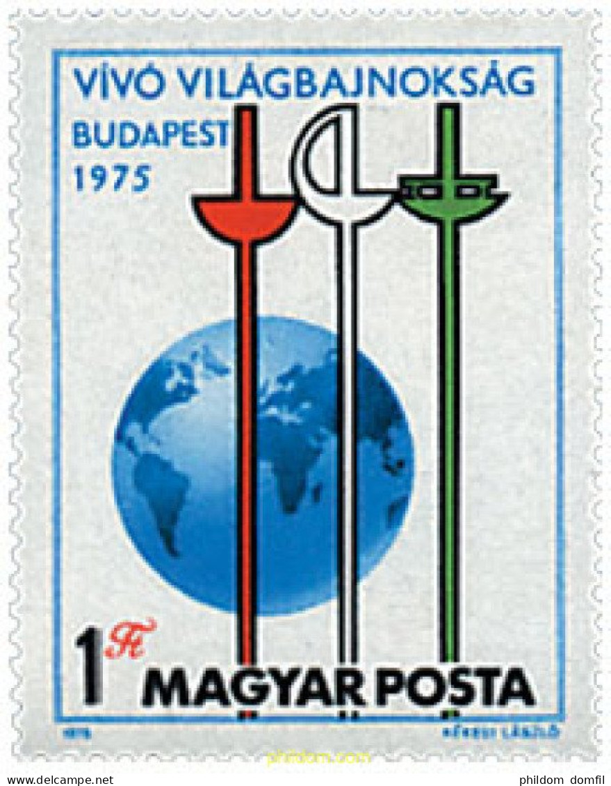 64094 MNH HUNGRIA 1975 CAMPEONATOS DEL MUNDO DE ESGRIMA - Unused Stamps