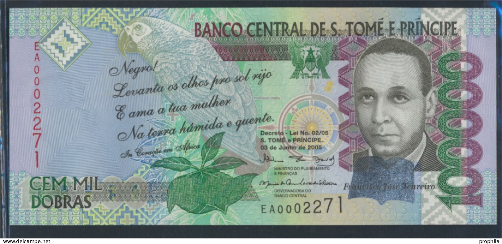 Sao Tome E Principe Pick-Nr: 69a Bankfrisch 2005 100.000 Dobras (9855650 - Sao Tomé Et Principe