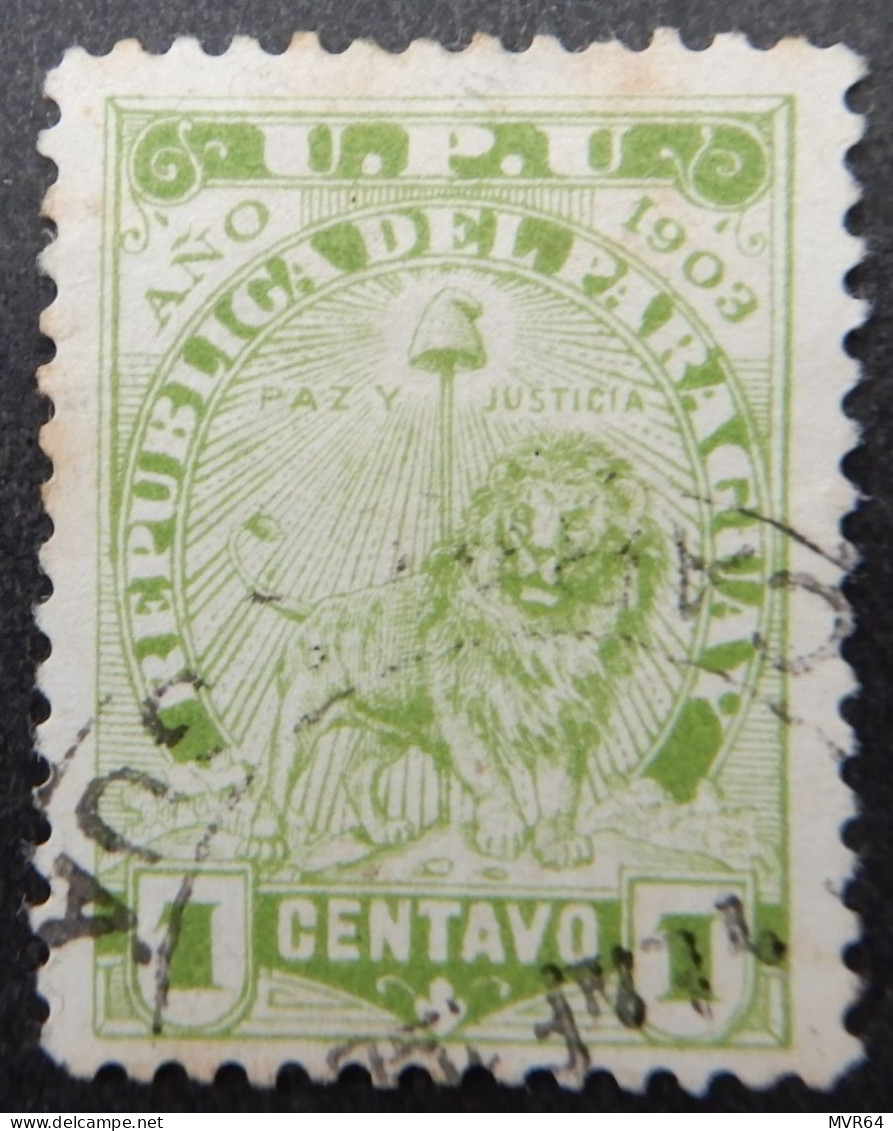 Paraguay 1903 (1) Coat Of Arms - "1903" At Top Right Corner - Paraguay