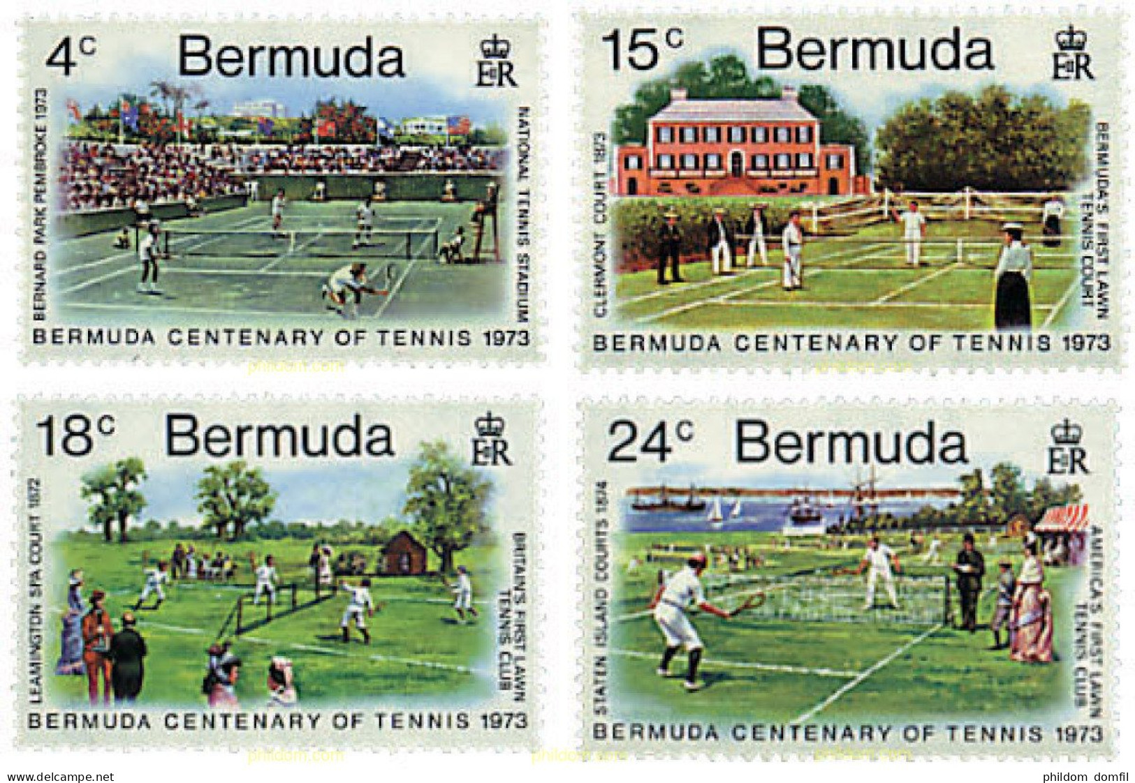 47998 MNH BERMUDAS 1973 CENTENARIO DEL TENIS EN LAS BERMUDAS - Bermuda