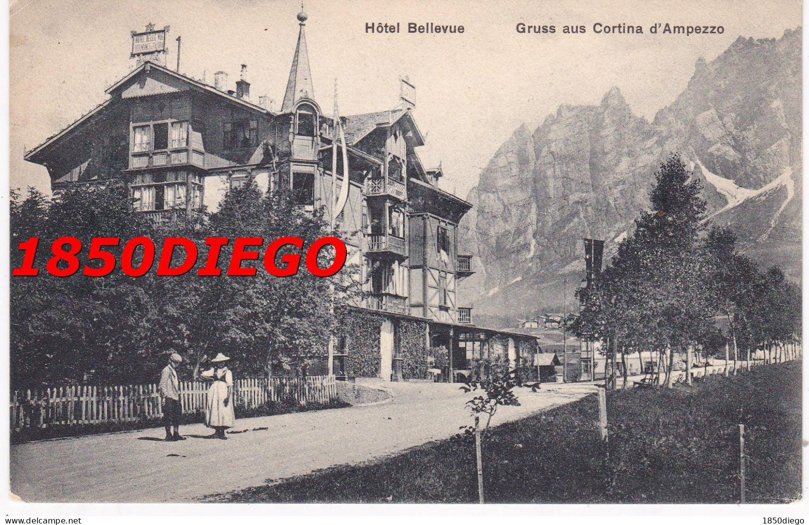 GRUSS AUS CORTINA D' AMPEZZO - HOTEL BELLEVUE F/PICCOLO VIAGGIATA ANIMATA - Belluno