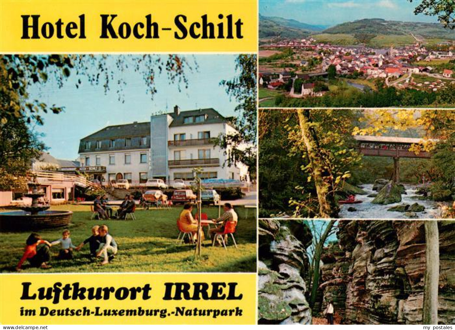 73946473 Irrel_Eifel Hotel Koch Schild Fliegeraufnahme Bruecke Felsen - Sonstige & Ohne Zuordnung