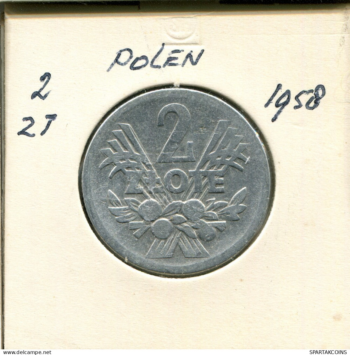 2 ZLOTE 1958 POLOGNE POLAND Pièce #AR780.F.A - Pologne