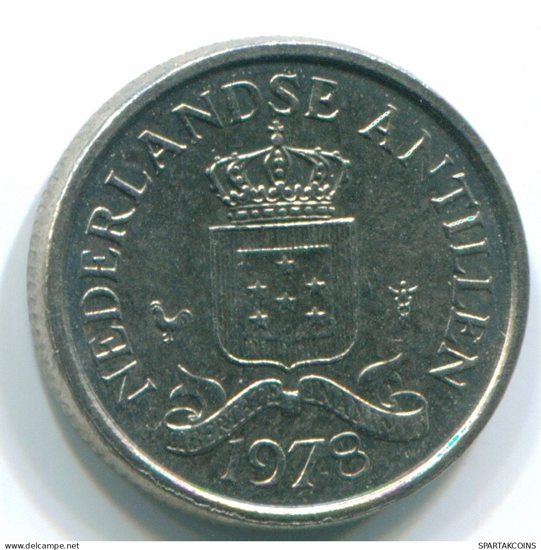 10 CENTS 1978 NETHERLANDS ANTILLES Nickel Colonial Coin #S13565.U.A - Antilles Néerlandaises