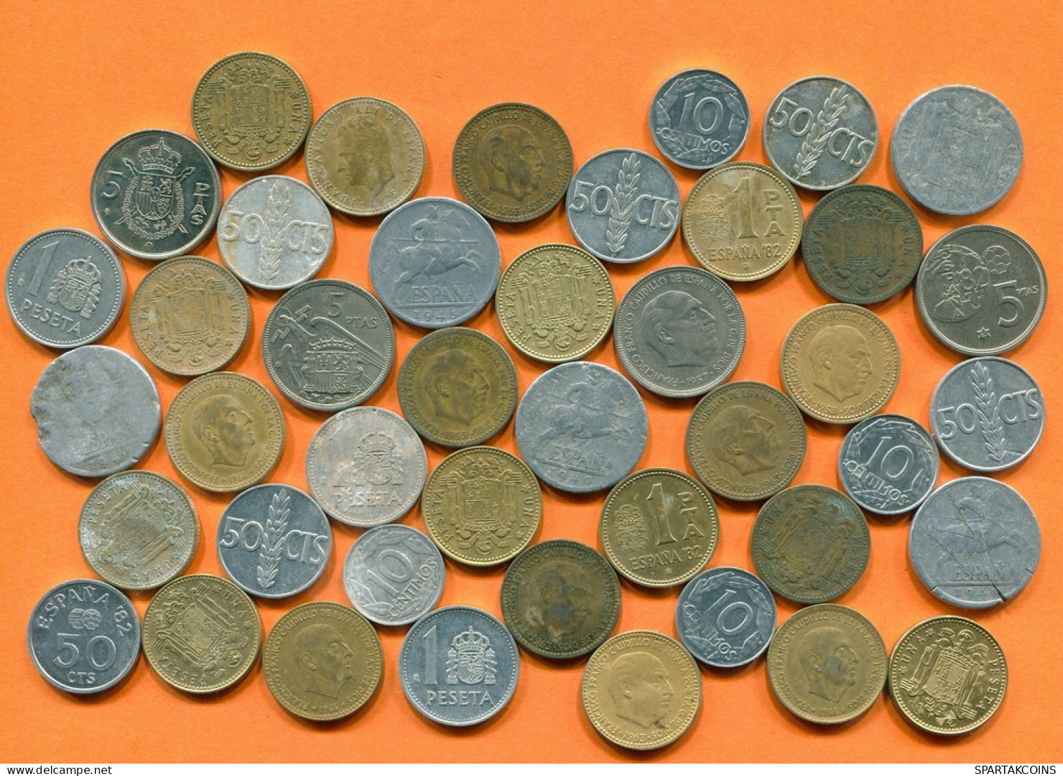 SPAIN Coin SPANISH Coin Collection Mixed Lot #L10294.2.U.A - Otros & Sin Clasificación