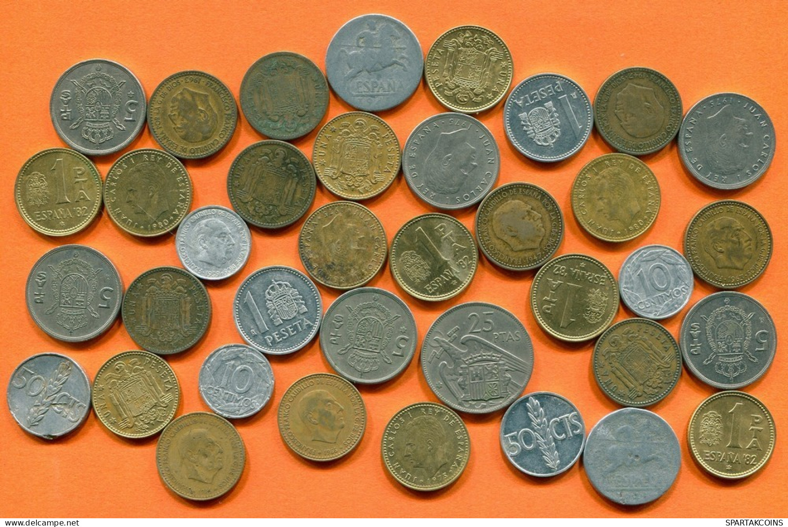 SPAIN Coin SPANISH Coin Collection Mixed Lot #L10254.2.U.A - Autres & Non Classés