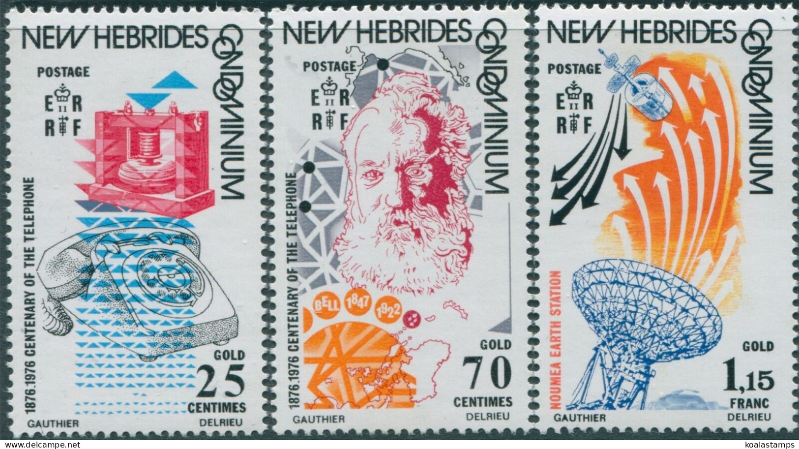 New Hebrides 1976 SG208-210 Telephone Set MNH - Autres & Non Classés