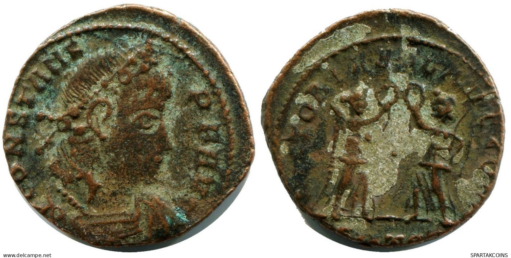 CONSTANS MINTED IN THESSALONICA FROM THE ROYAL ONTARIO MUSEUM #ANC11881.14.D.A - L'Empire Chrétien (307 à 363)