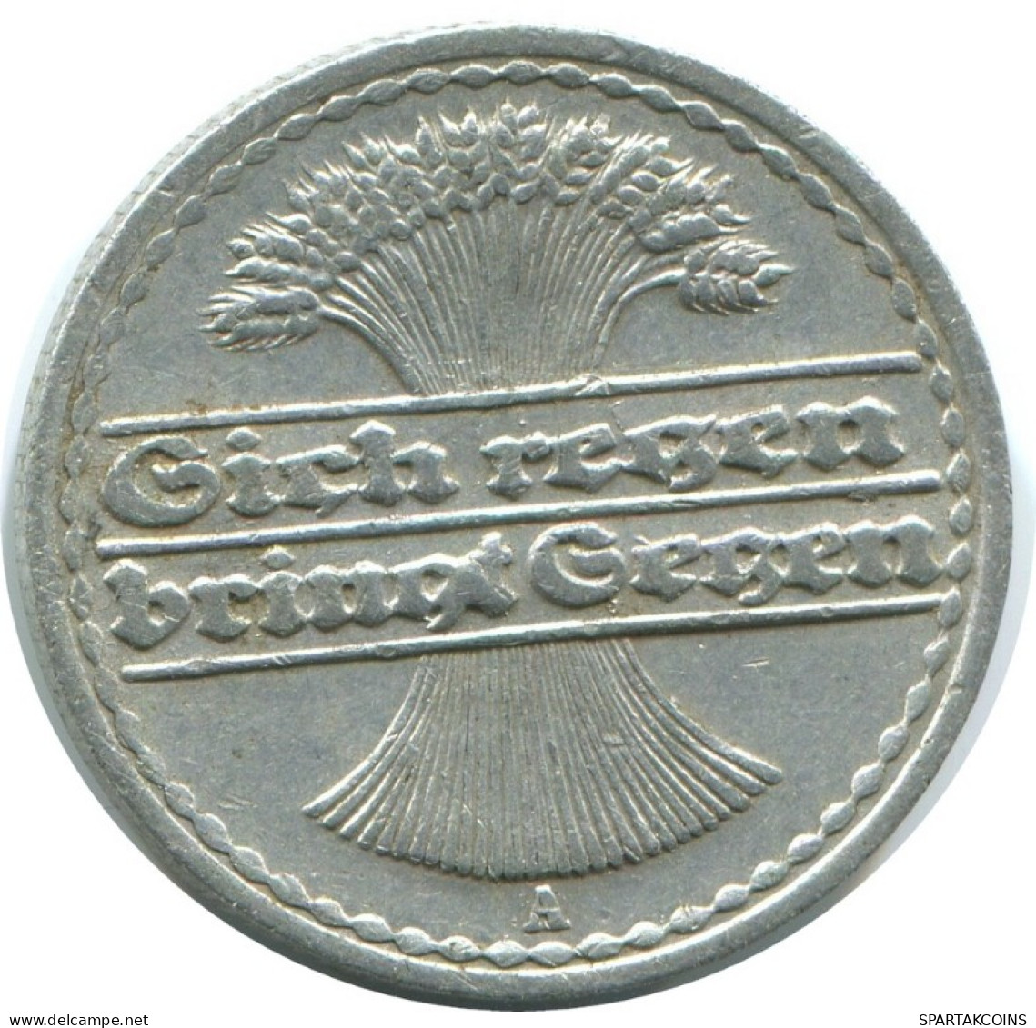 50 PFENNIG 1921 A DEUTSCHLAND Münze GERMANY #AD673.9.D.A - 50 Rentenpfennig & 50 Reichspfennig