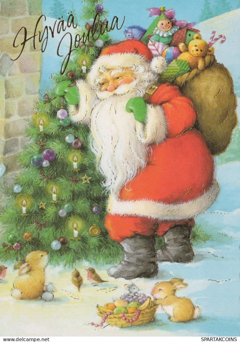 WEIHNACHTSMANN SANTA CLAUS WEIHNACHTSFERIEN Vintage Postkarte CPSM #PAJ546.A - Santa Claus