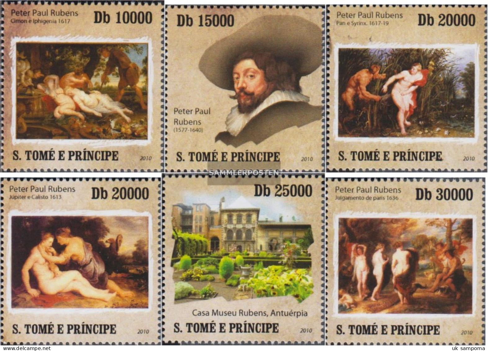 Sao TomE E PrincipE 4334-4339 (complete Issue) Unmounted Mint / Never Hinged 2010 Peter Paul Rubens - Sao Tome And Principe